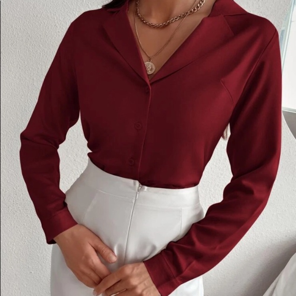 Red blouse (from SHEIN) pre-worn(runs big)